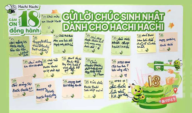 Ngập tràn lời chúc thân thương gửi Hachi Hachi dịp sinh nhật 18 năm